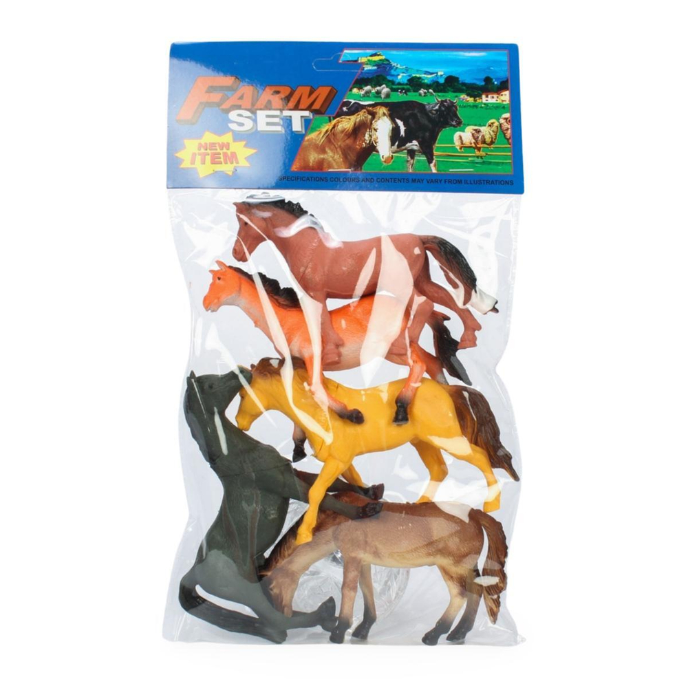 Набор лошадей 5шт, пакет M5-1