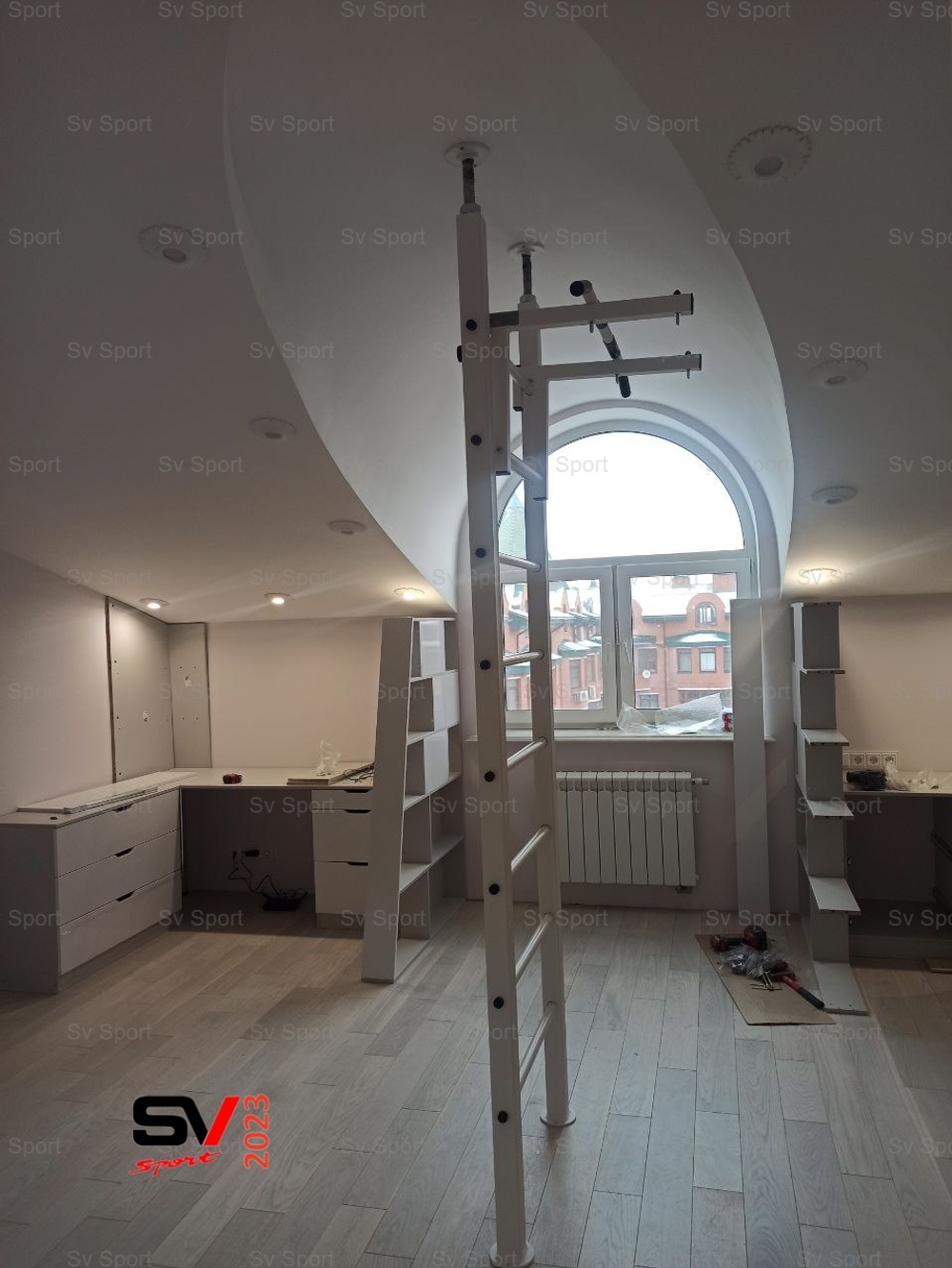 Монтаж шведской стенки Sv Sport враспор