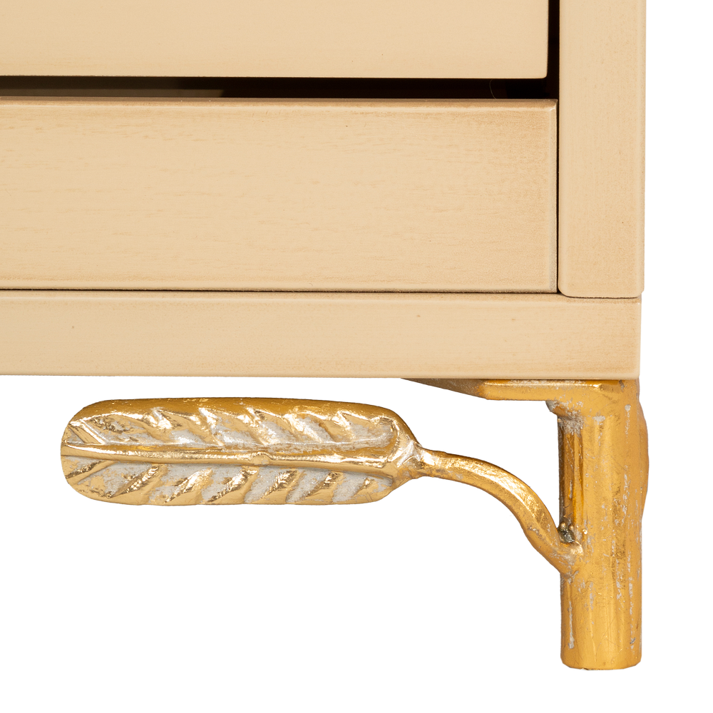 Банкетка Oliva Branch (Олива Бранч) Айвори Мраморное золото