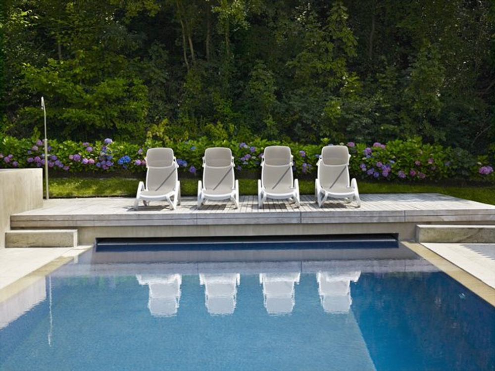 Шезлонг-лежак пластиковый Nardi Alfa, белый, тортора