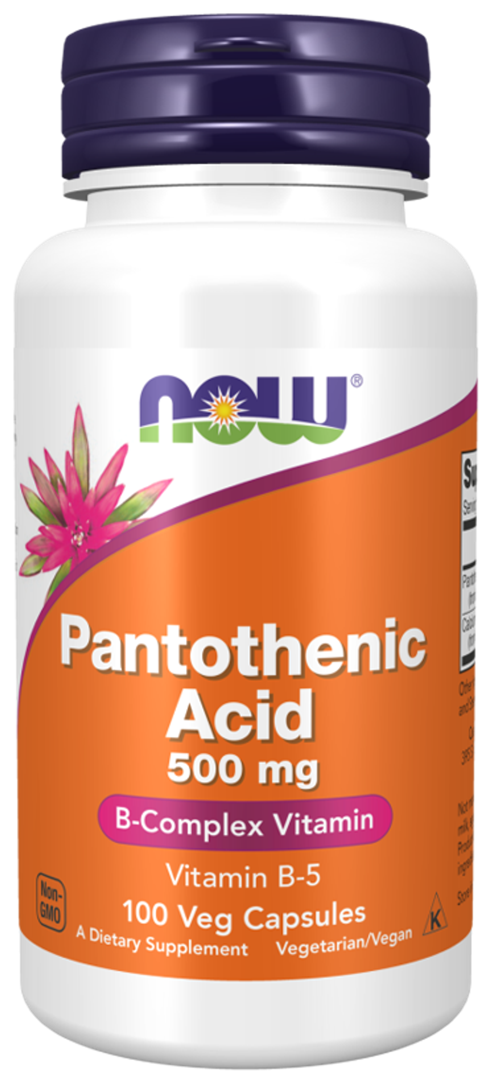 NOW Pantothenic Acid 500 мг 100 капсул