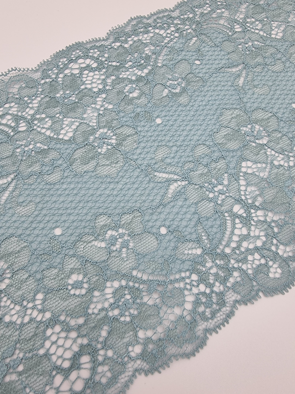 Кружево эластичное сине-зеленое КС76 (16 см)