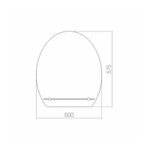 Зеркало LORANTO Уют 500х575, с полкой