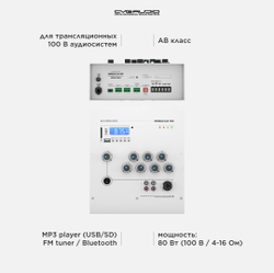 CVGAUDIO ReBox T8-SM настенный микшер-усилитель, 80W/100V