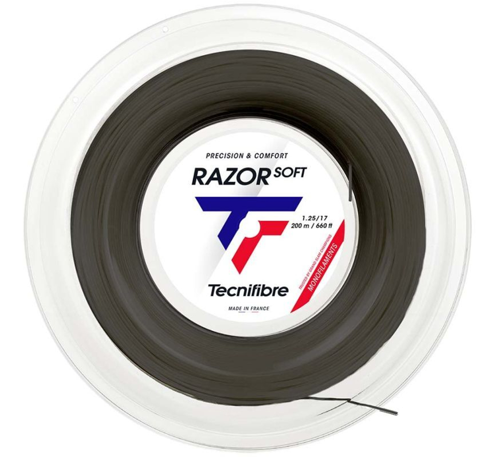 Теннисные струны Tecnifibre Razor Soft (200 m) - черный