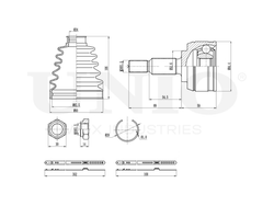 ШРУС внешний UNIO CVJ-20174