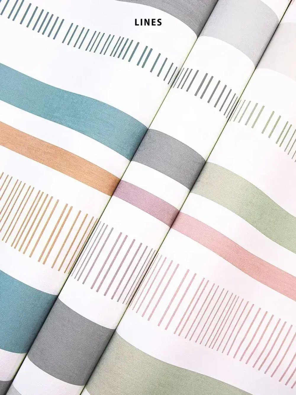 Обои флизелиновые, полоса серо-голубая, метровые, для спальни, для коридора, Lines