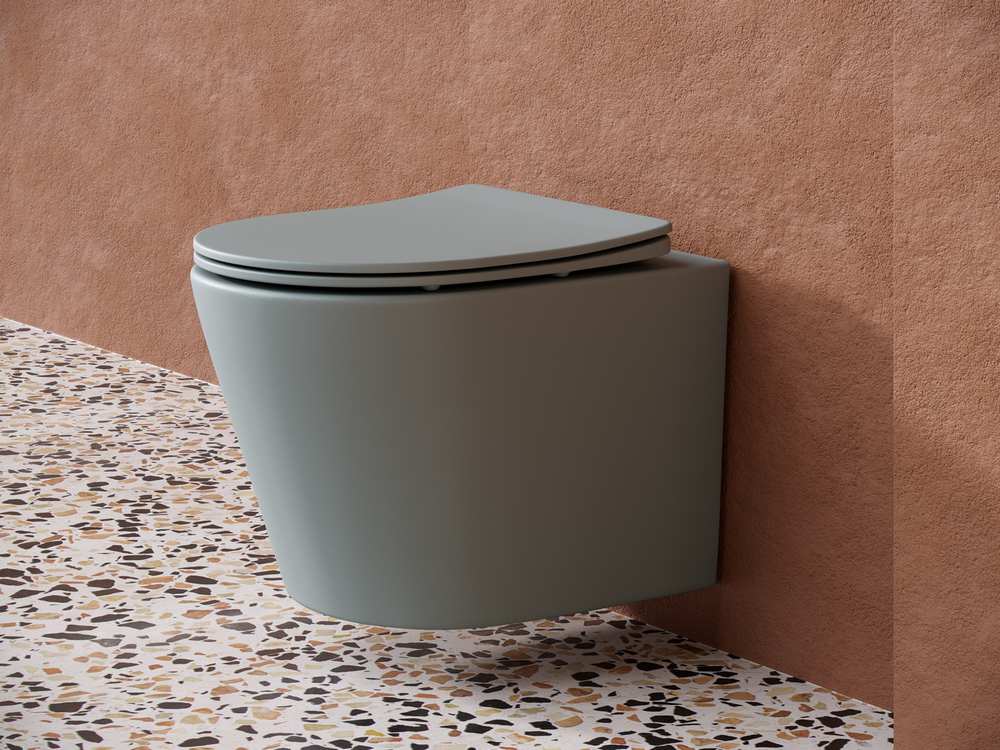 Подвесной унитаз Balearica Rimless (цвет Антрацит Матовый)