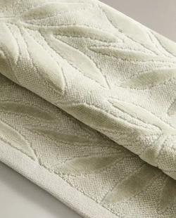 ZARA HOME ЖАККАРДОВОЕ БАННОЕ ПОЛОТЕНЦЕ, ЗЕЛЕНЫЙ
