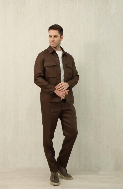 Льняной костюм Ermenegildo Zegna