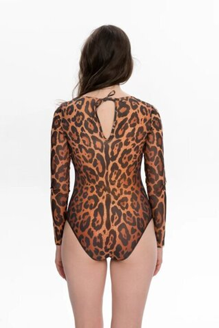 Сплошной купальник с/р "Леопард 25" (Чашки)