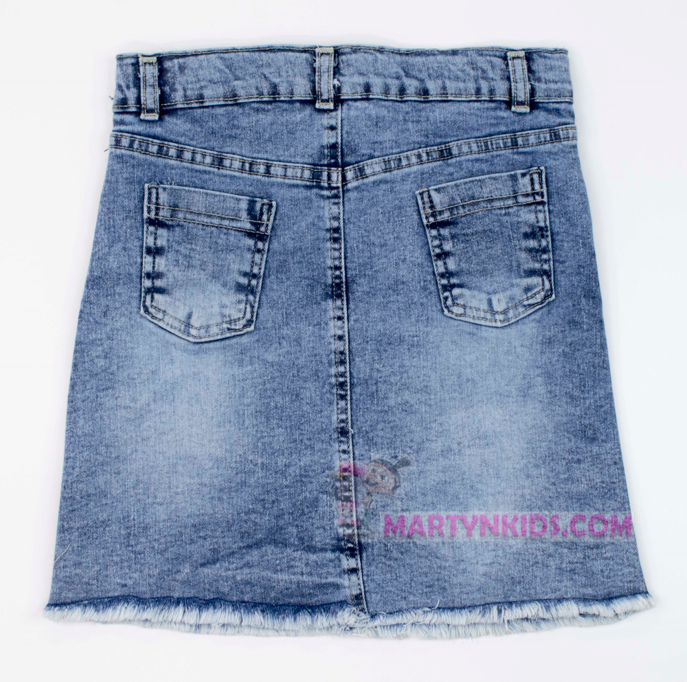 юбка джинс Сердечки 3250