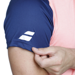 Мужское теннисное поло Babolat Play Crew Neck Men - Coral, Blue