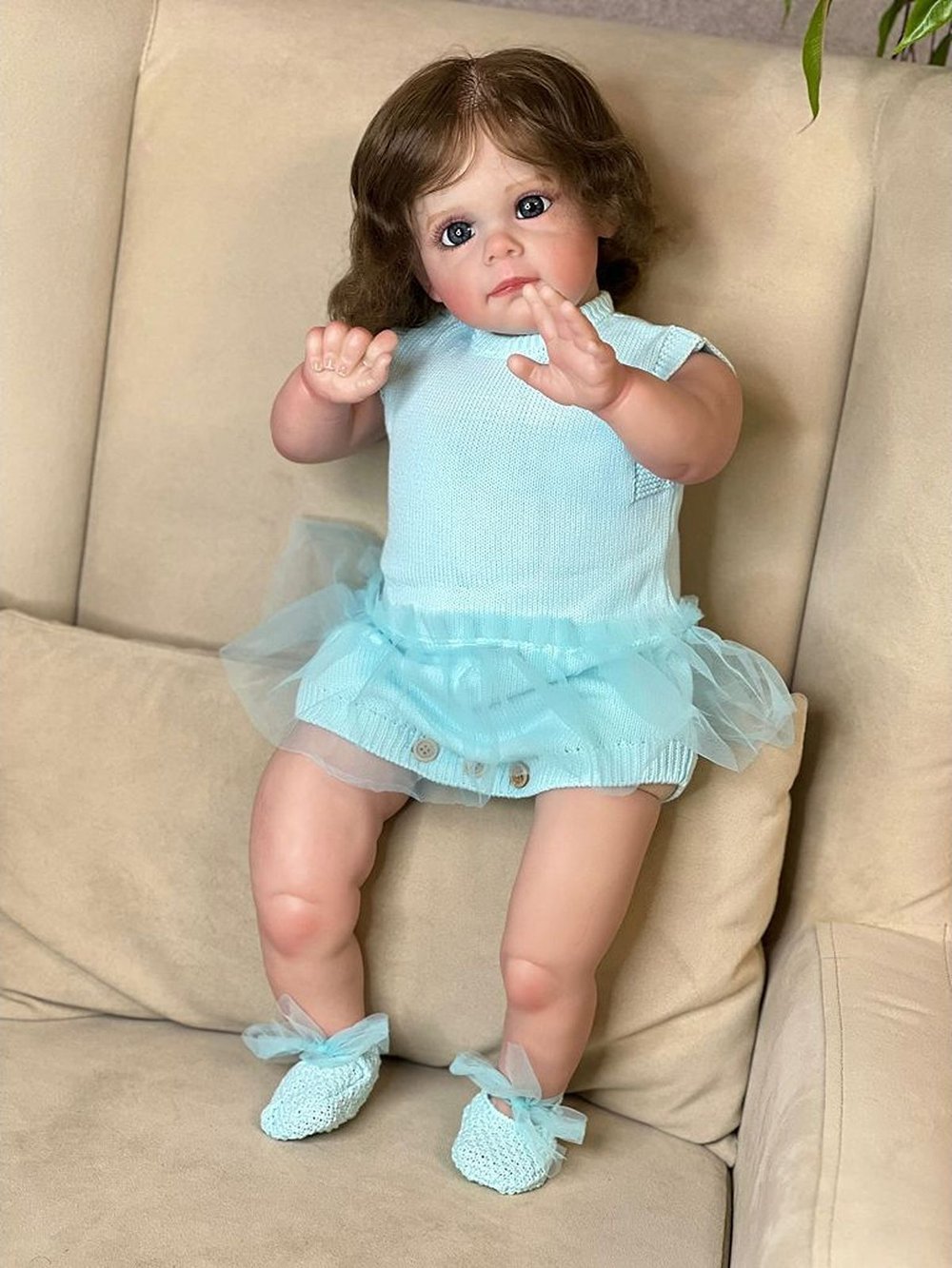 Кукла Реборн мягконабивная 60см в пакете (FA-340)