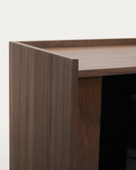 Витрина Onix из массива ореха и орехового шпона темная отделка 101 x 170 см