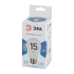 Лампа светодиодная ЭРА STD LED A60-15W-840-E27 E27 / Е27 15 Вт груша нейтральный белый свет | Лампы cветодиодные Груша (A)