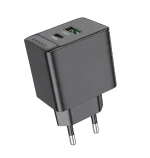 Зарядное устройство Borofone BAS14A PD20W+QC3.0 3A Type-C+USB Black