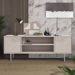 Тумба под ТВ Арт Колор leaves 155см Стайл Сильвер Серый агат