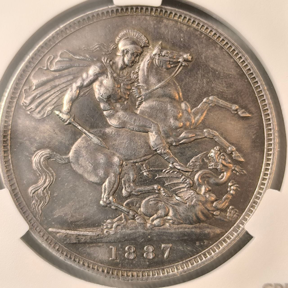 Монета 1 крона Великобритания 1887 год