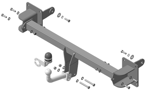 Фаркоп Motodor с оцинк. шаром на Mercedes-Benz GLS, GLE W-167 2019- (без электрики) арт.91207-A