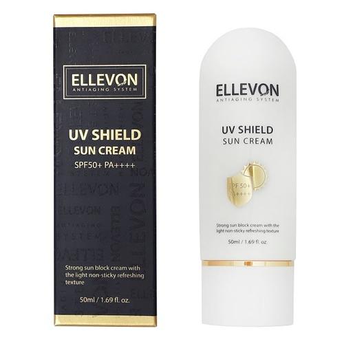 Солнцезащитный крем SPF50+ PA++++ Ellevon UV Shield Sun Cream 50мл