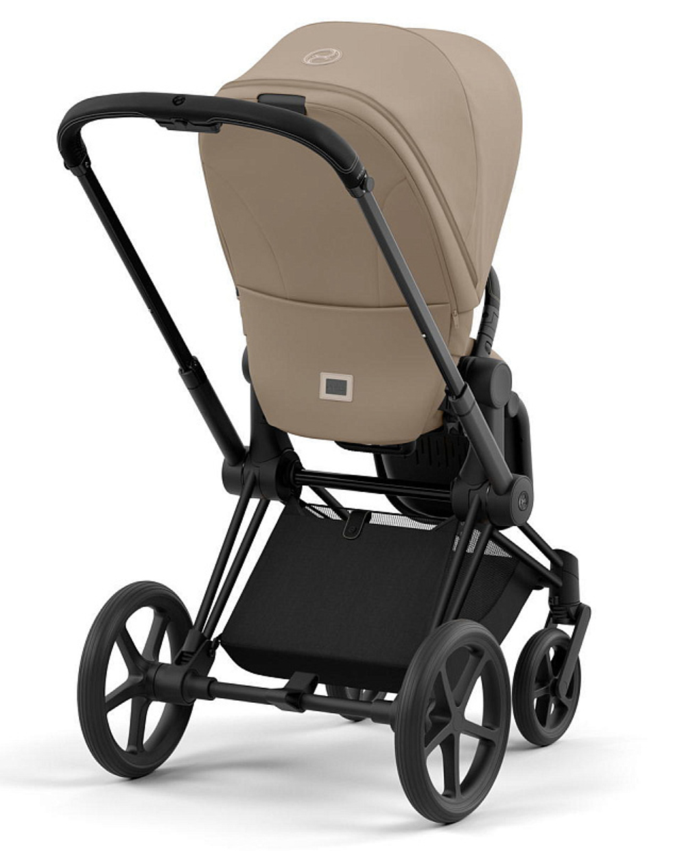 Коляска 3 в 1 Cybex Priam IV Matt Black complete и автокресло Aton S2 i-Size Moon Black Cozy Beige