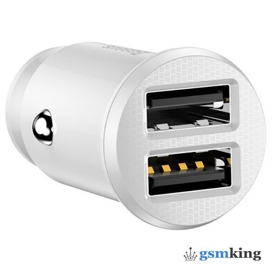 Baseus Grain Car Charger White CCALL-ML02