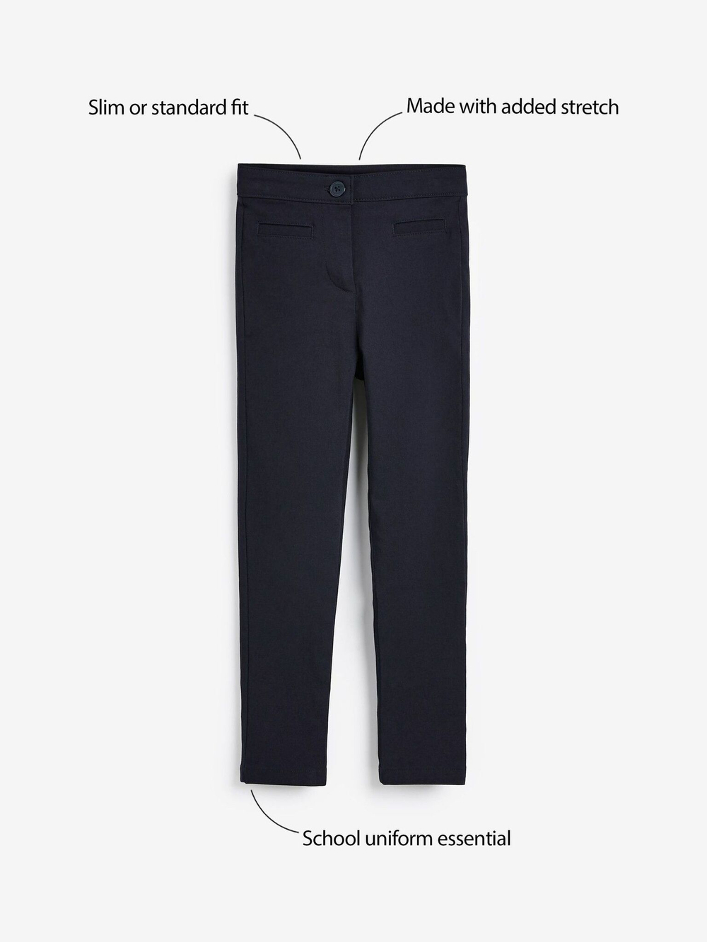 Брюки школьные для девочки Next 643-958, Темно-синий