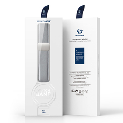 Ремешок из натуральной кожи серого цвета от Dux Ducis для смарт часов Samsung Galaxy Watch 3, 4, 5, 6 и 7 (размер крепления 20мм), серия YA Series