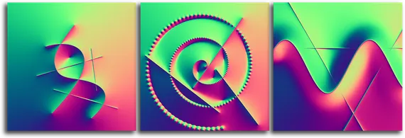 Модульная картина "Разноцветная абстракция"