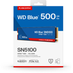 Твердотельный накопитель SSD 500GB WD Blue SN5100, NVMe, M.2 2280, PCI-E 4x4 [R/W - 6600/5600 MB/s]