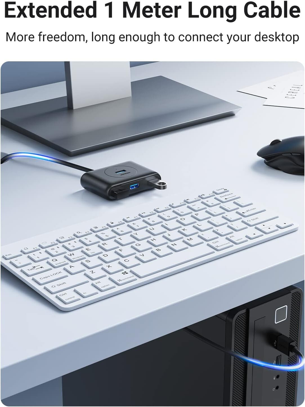 USB 3.0 Type C 4 port HUB, 1m UGREEN 40850