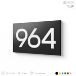 Номер на дверь 964, табличка на дверь для офиса, квартиры, кабинета, аудитории, склада, черная 120х70 мм, Айдентика Технолоджи