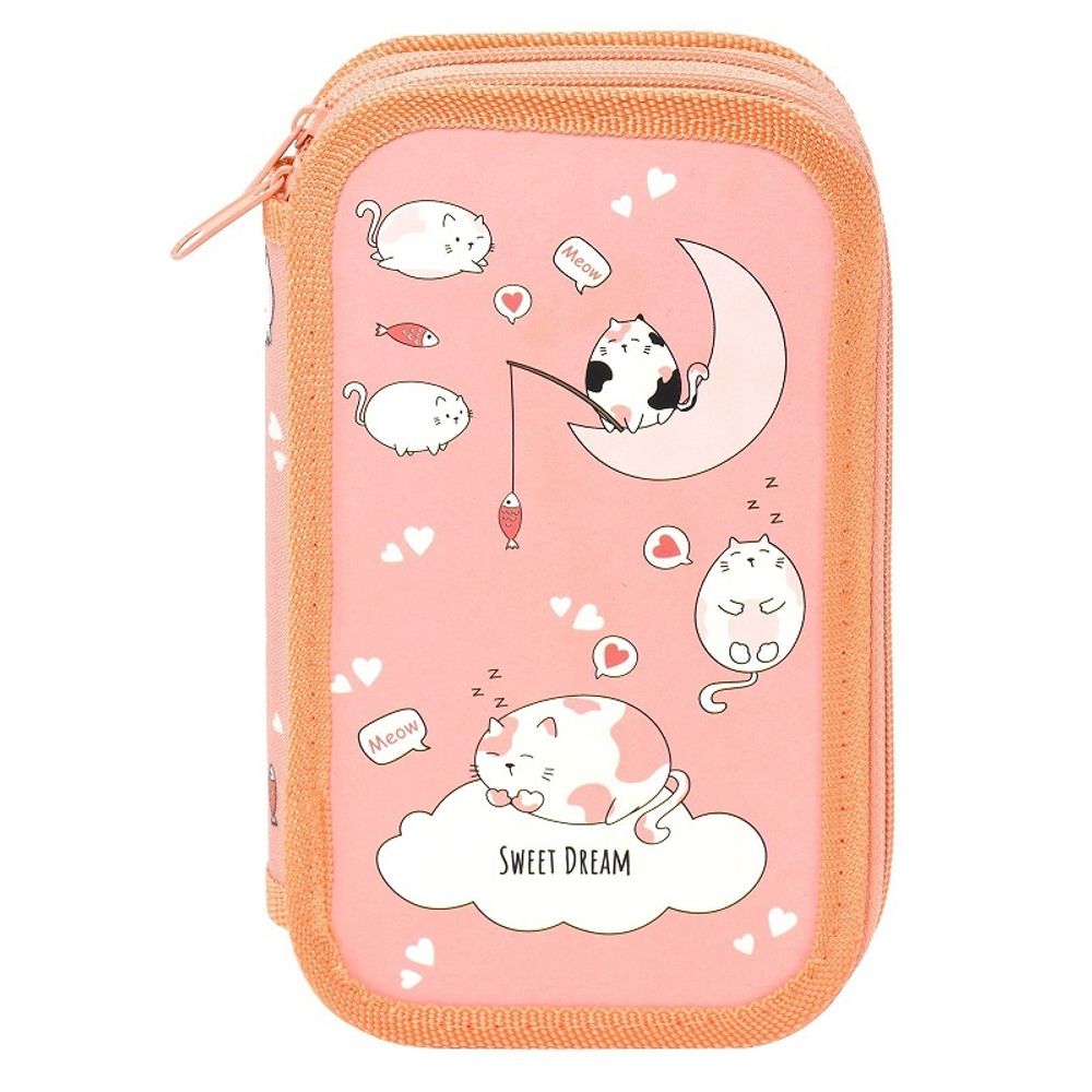 Пенал 2 отделения 190х105 Schoolformat Cats in Clouds софттач