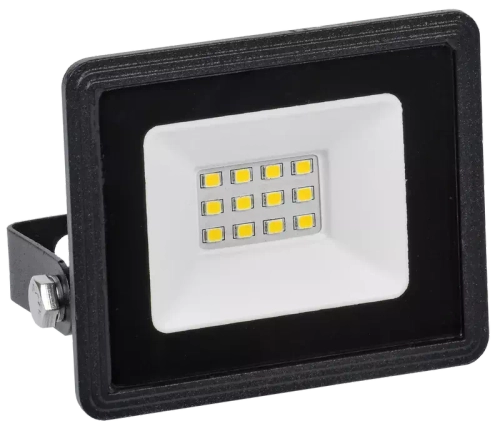 Прожектор СДО 06-10 светодиодный черный IP65 6500 K IEK