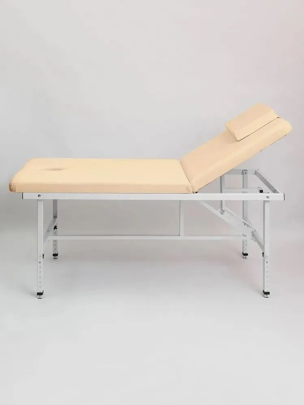 Массажный стол стационарный Massagecomplekt, с регулировкой высоты и вырезом для лица, 190/70, черный