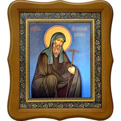 Антоний Римлянин, Новгородский, Преподобный. Икона на холсте.