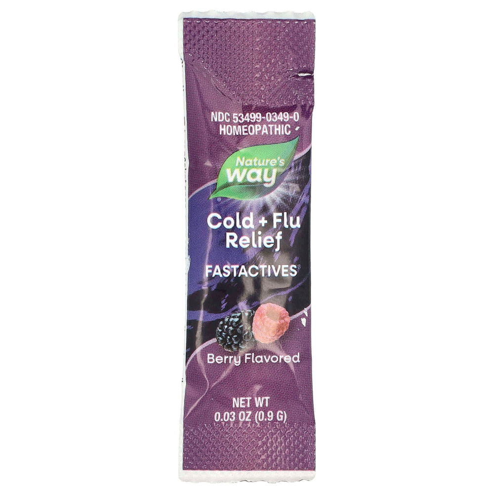 Nature's Way, Umcka®, средство от простуды и гриппа Fastactives®, для детей от 6 лет, ягоды, 10 пакетиков по 0,9 г (0,03 унции)