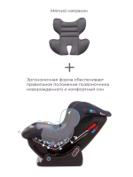 Автокресло Rant LB-777 "Pilot" Safety line (Lunar Black) группа 0-1 (0-18 кг)