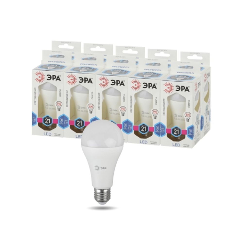 Лампочка светодиодная ЭРА STD LED A65-21W-840-E27 E27 / Е27 21Вт груша нейтральный белый свет