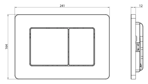 Смывная клавиша CHARUS Robusto, двойной смыв, брашированное золото