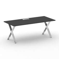 Cross Стол руководителя CRF.SR-2 Черный F/Нерж. Сталь 2000*900*750