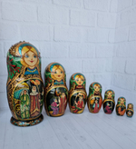 Матрешка "Сказка о золотом петушке" 7 мест
