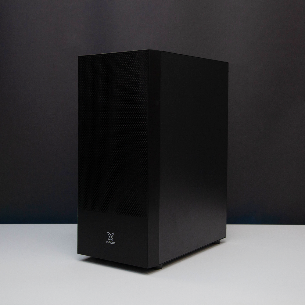 Корпус Mastero GA-01, Без БП, ATX, чёрный, бок: закалённое стекло (MST-GA-01-B)