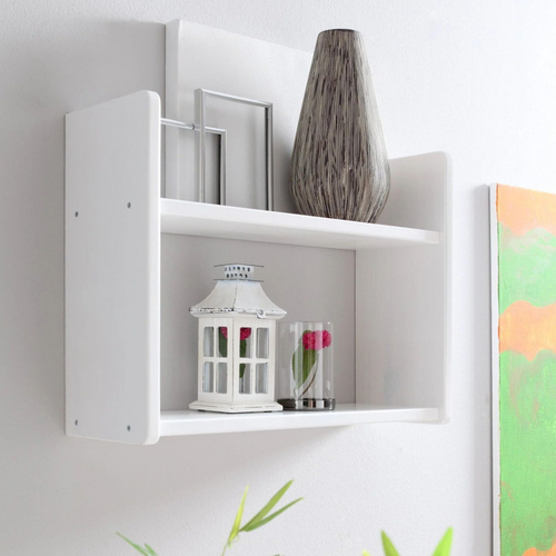 Полка настенная Ральф из массива сосны, 60x20x45 см, белая