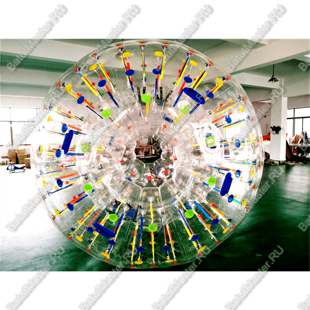 Светящийся зорб "Магический шар" ПВХ, усиленные сиденья, диаметр 3 м