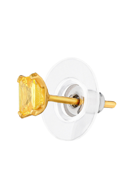 Серьги из серебра со вставками из жёлтых фианитов