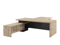 Стол левый 2200х2000х750 с опорной тумбой и брифингом 1150 T-822L.0000-02