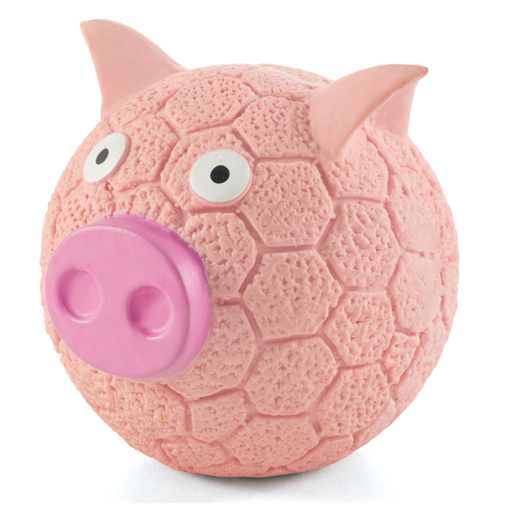 Игрушка для собак из латекса "свинка-мяч", d85мм, triol
