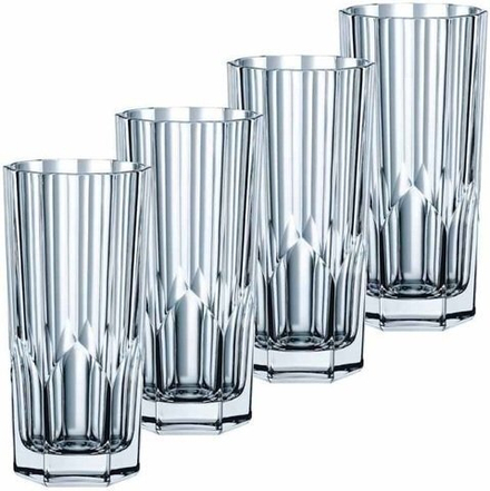 ASPEN - Набор 4 шт. высоких стаканов 309 мл H= 15.3см, D=7.2см; бессвинцовый хрусталь (tumbler set)